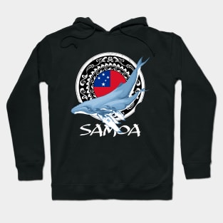 Humpback Whales on Samoan flag Hoodie